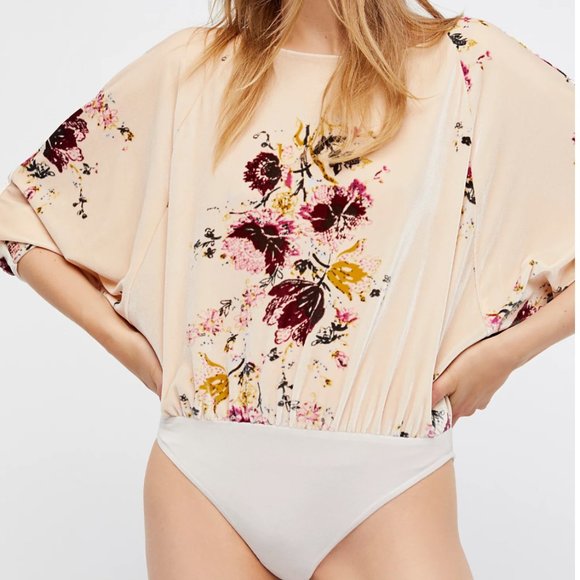 Free People Velvet Slouchy Babe Bodysuit - Picture 2 of 13
